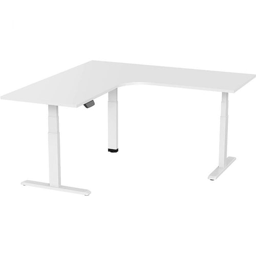 Corner Sit Stand Desk 1800 by 800 White Top
