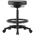 Drafting Stool with Foot Ring Black