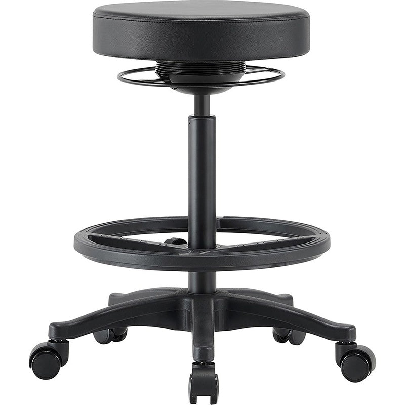 Drafting Stool with Foot Ring Black