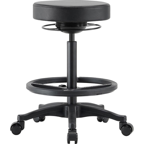 Drafting Stool with Foot Ring Black