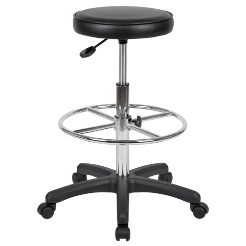 Drafting Stool with Foot Ring Black Pack of Ten