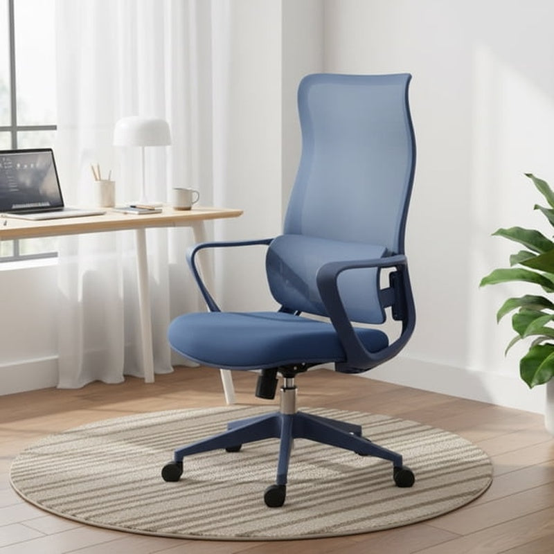 Ergonomic Task Chair with Adjustable Lumbar Blue