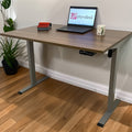 Essential Single Motor Sit Stand Desk 1200 by 700 Walnut Top