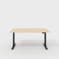 Essential Single Motor Sit Stand Desk 1600 by 800 Oak Top