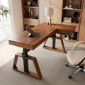 Executive Solid Wood Sit Stand Desk 1800 by 900 Walnut Top