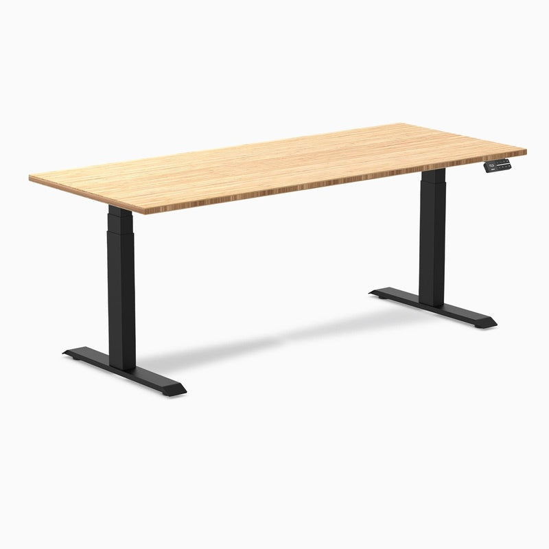 Heavy Duty Dual Motor Sit Stand Desk 1200 by 700 Bamboo Top