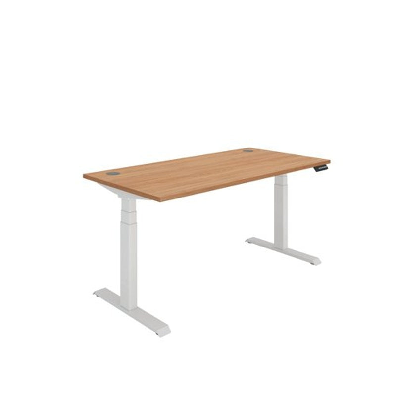 Heavy Duty Dual Motor Sit Stand Desk 1600 by 800 White Top