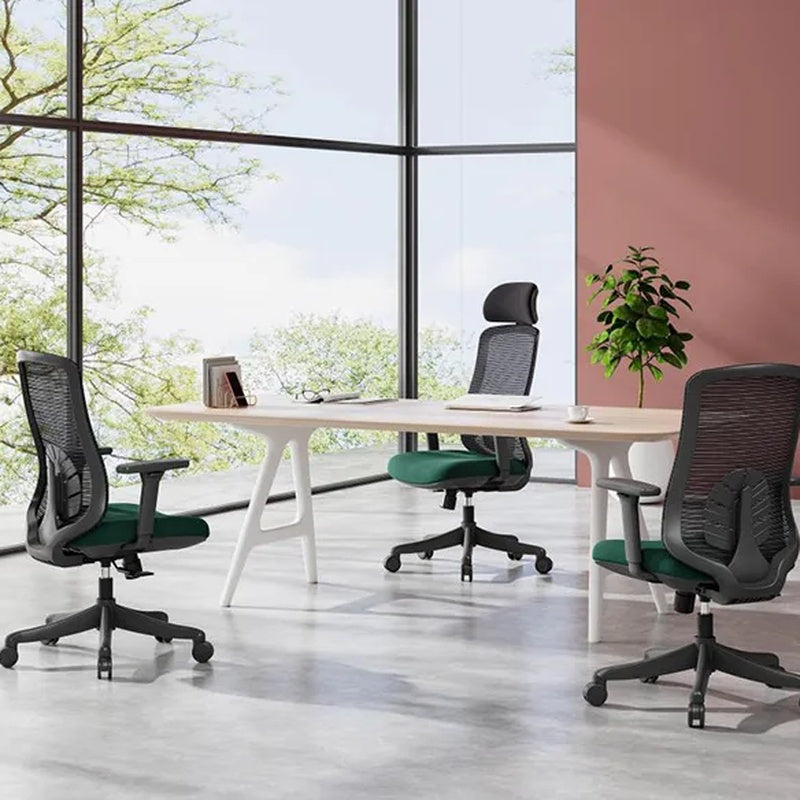 High Back Mesh Chair Green Pack of Five