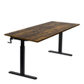 Manual Crank Sit Stand Desk 1400 by 800 Oak Top Pack of Five