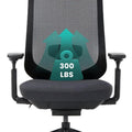Mesh Chair with 4D Arms and Sliding Seat Black
