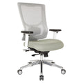 Mesh Chair with 4D Arms and Sliding Seat White