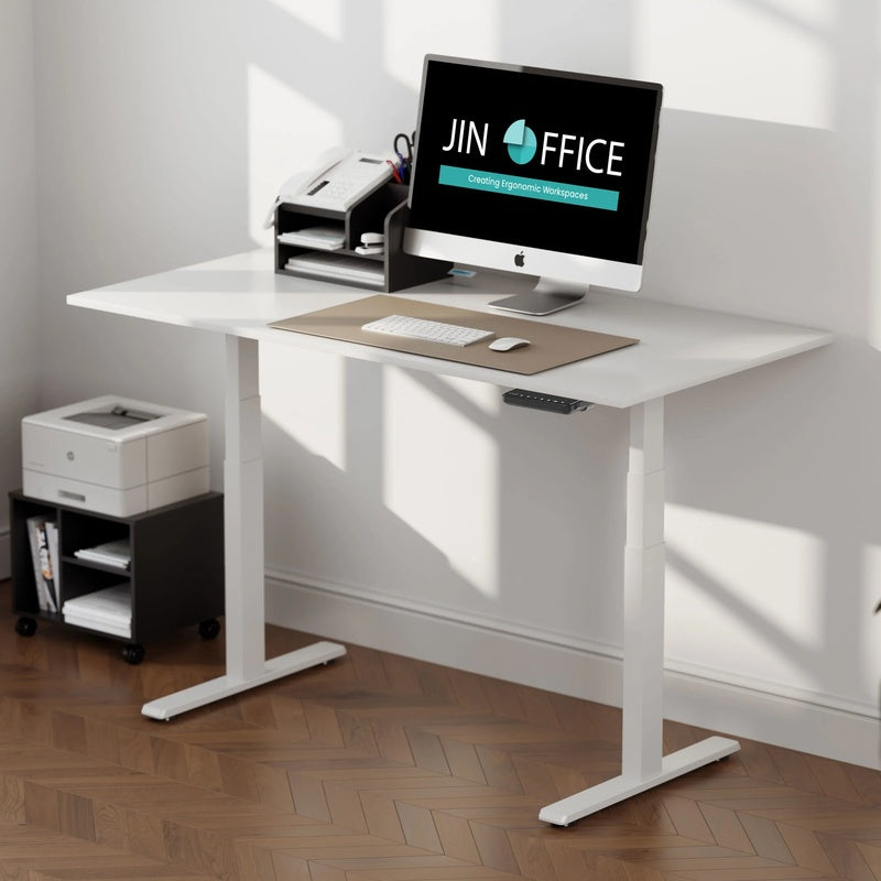 Pro Dual Motor Sit Stand Desk 1200 by 700 White Top