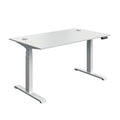 Pro Dual Motor Sit Stand Desk 1400 by 800 White Top