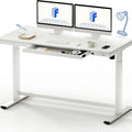 Standing Desk with Under Desk Drawer 1200 by 700 White Top