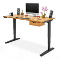 Standing Desk with Under Desk Drawer 1800 by 900 Bamboo Top