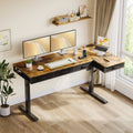 Standing Desk with Under Desk Drawer 1800 by 900 Oak Top