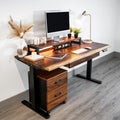 Standing Desk with Under Desk Drawer 1800 by 900 Walnut Top